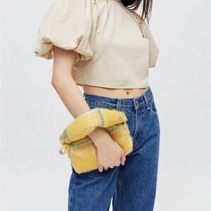 Urban Outfitters Yellow and Blue Plaid Mini Bag